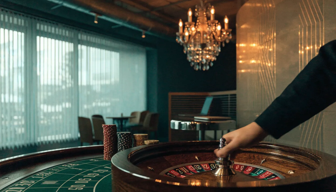 Live roulette-bord i en modern svensk casinostudio 2026